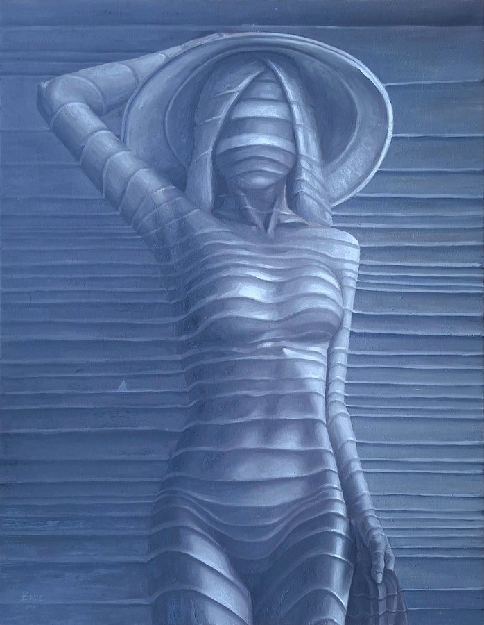 Invisible Architecture, oil on canvas, 90 × 70 cm
