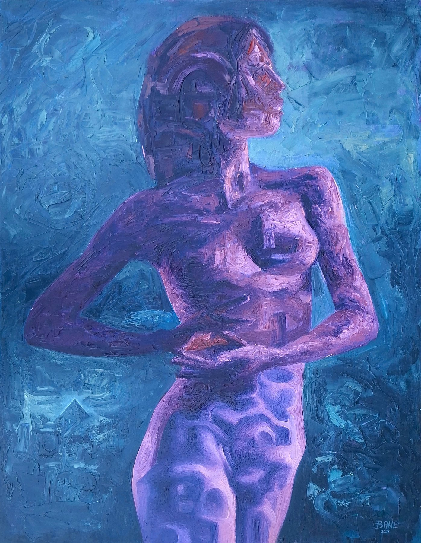 Echo of Light, oil on canvas, 90 × 70 cm, 2026