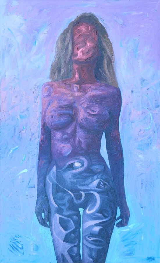 Origin of Silence, oil on canvas, 130 × 80 cm