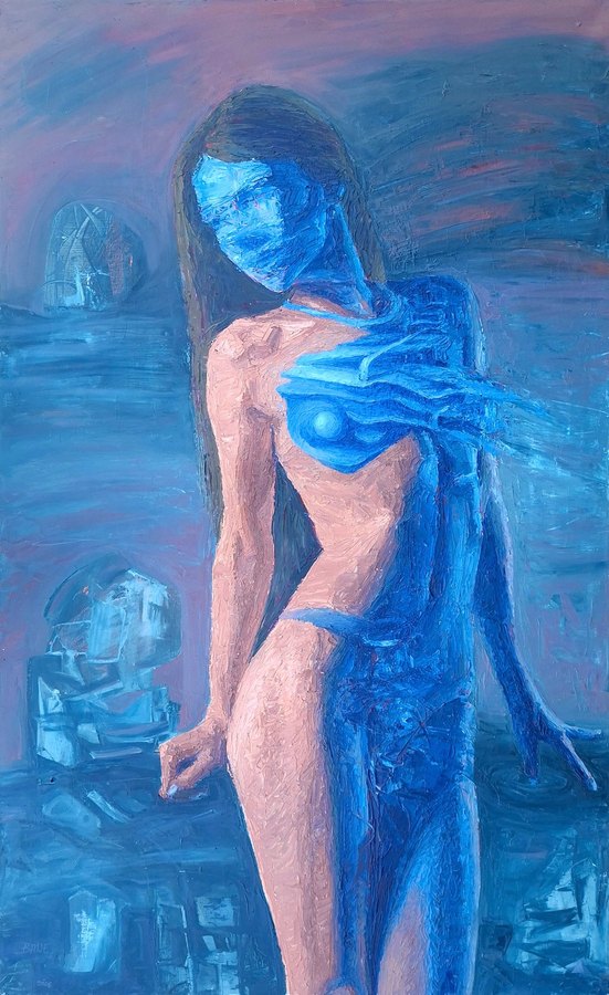 Geometry of Emotion, oil on canvas, 130 × 80 cm