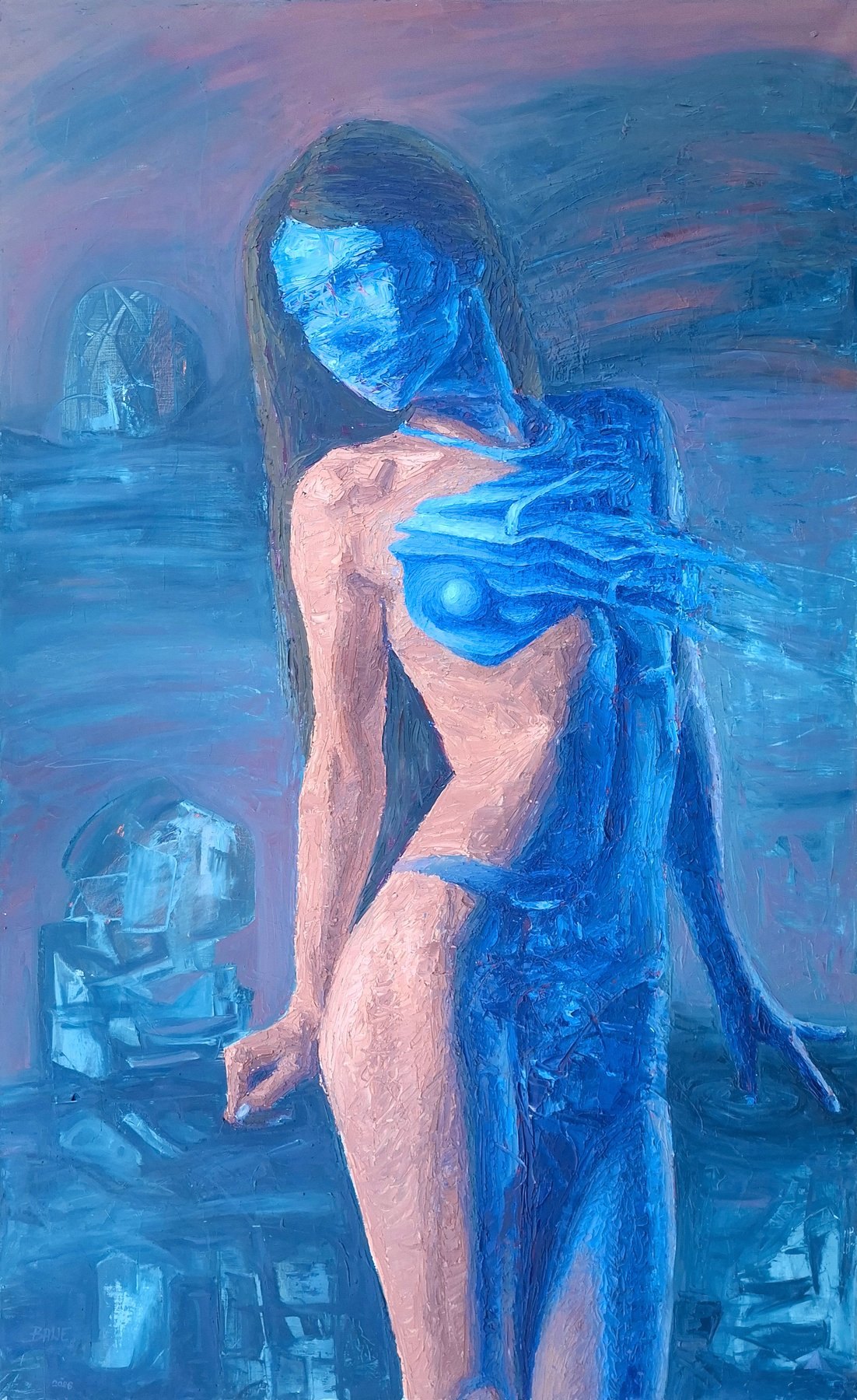 Geometry of Emotion, oil on canvas, 130 × 80 cm, 2026