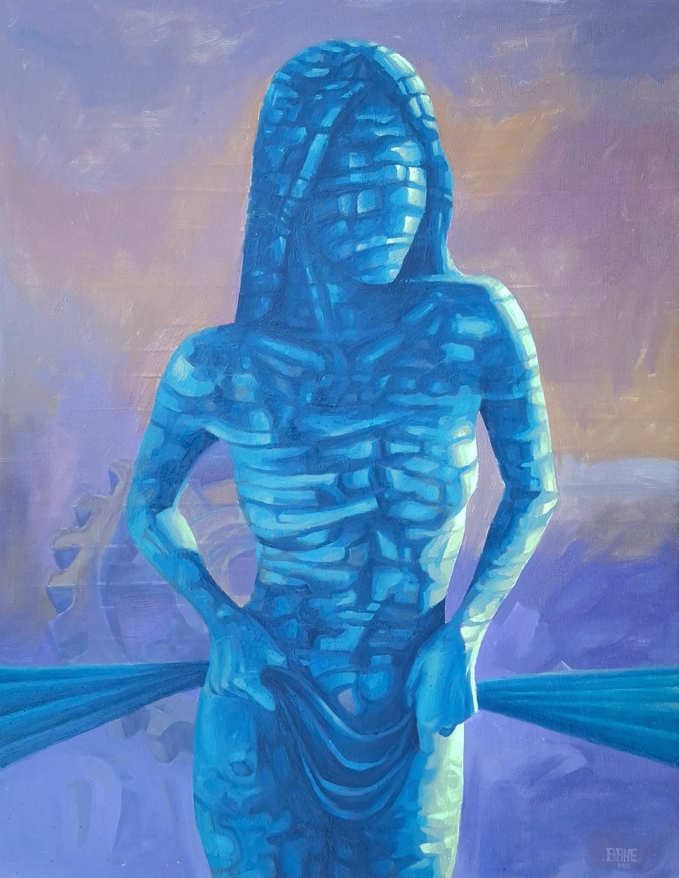 Quiet Tension, oil on canvas, 90 × 70 cm, 2026